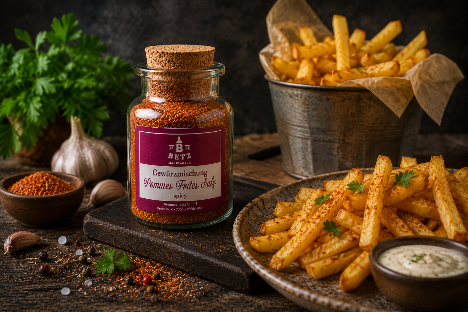 Pommes Frites Salz im Korkenglas, 155 g