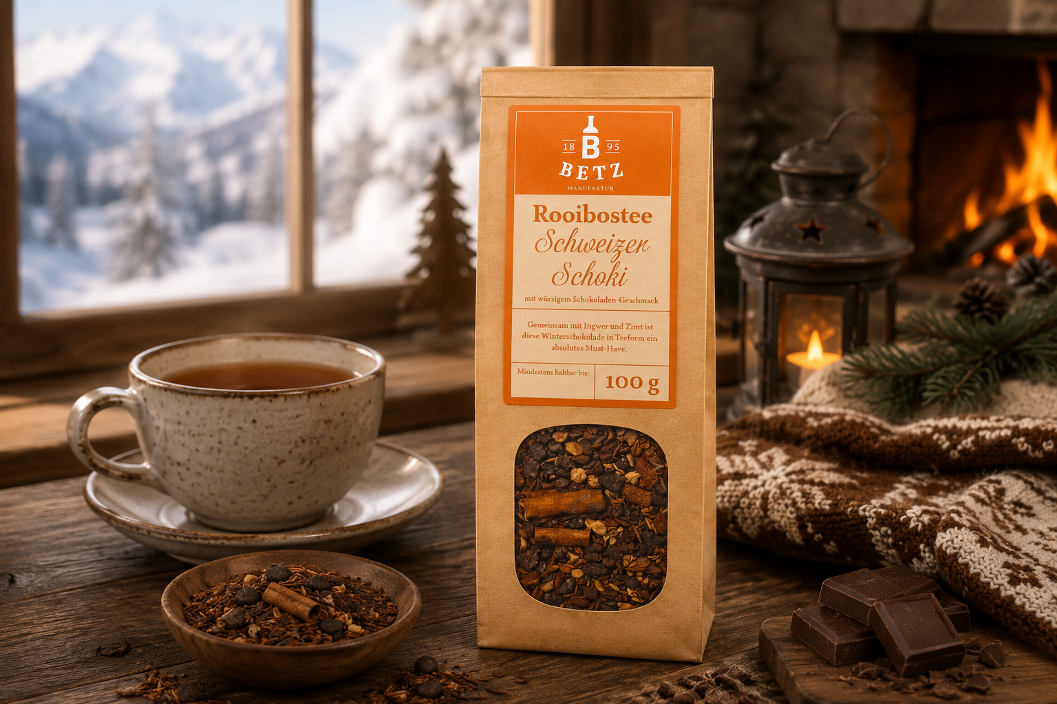 Rooibostee "Schweizer Schoki" in Papiertüte