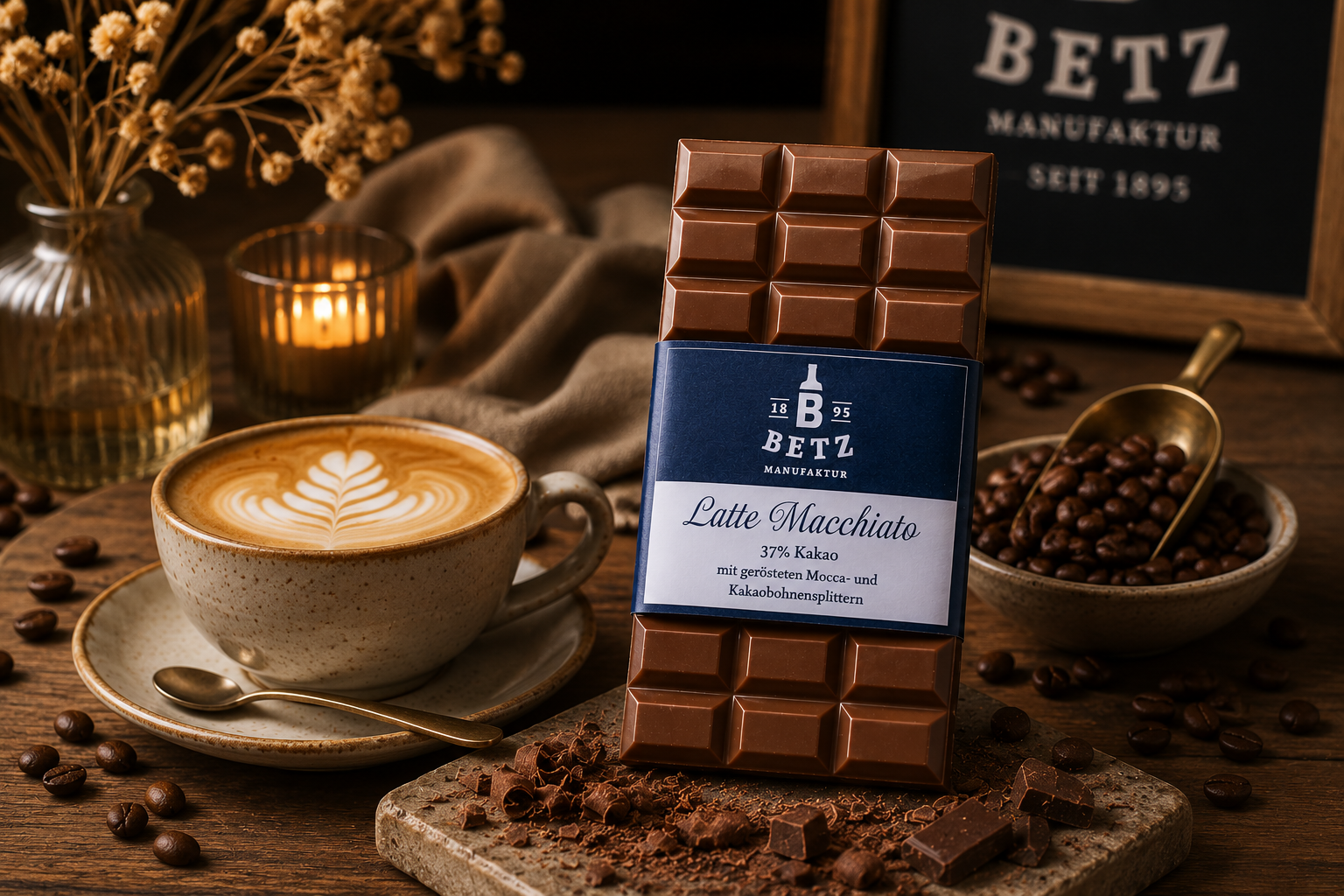 Schokolade "Latte Macchiato" 100 g, handgeschöpft