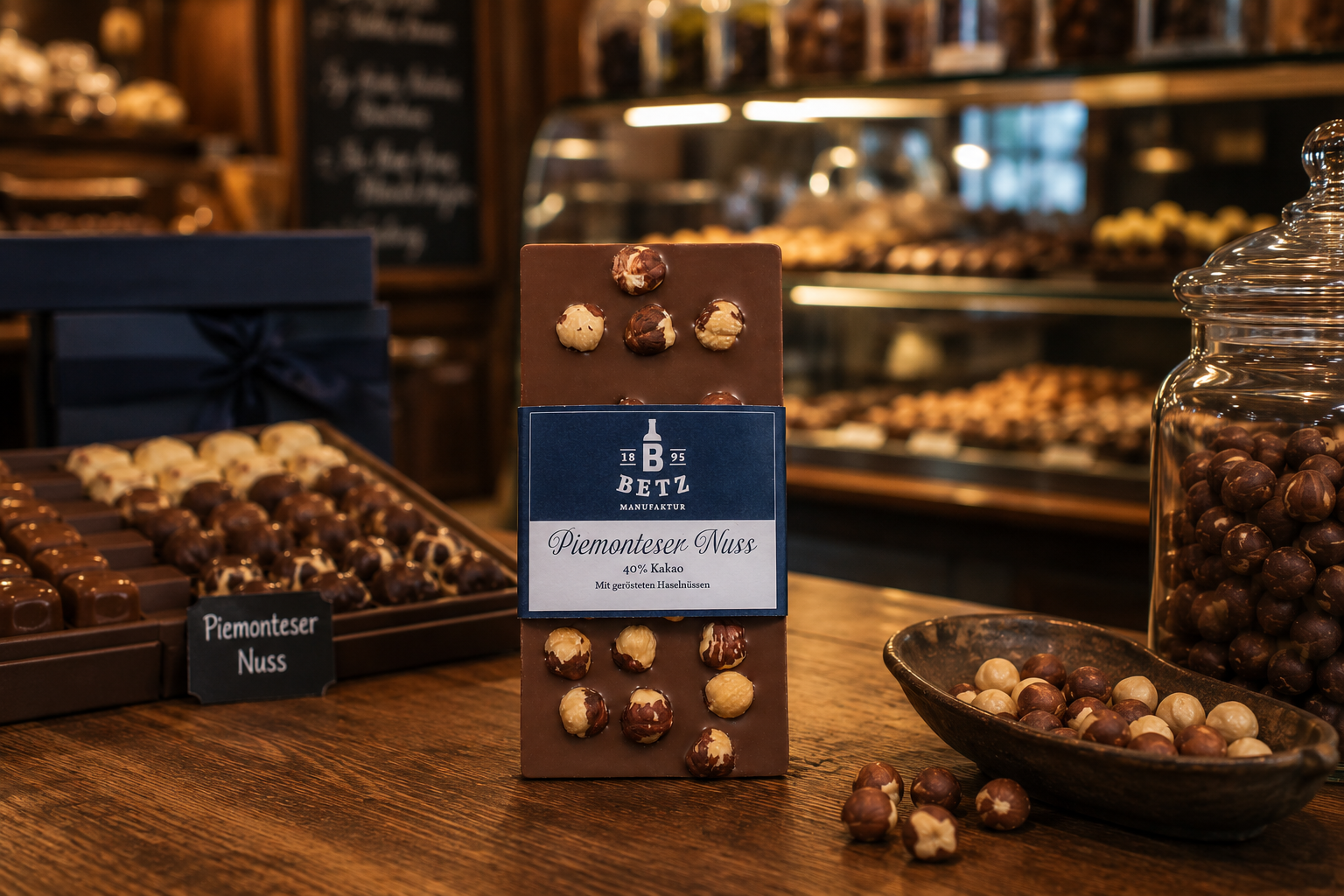 Schokolade "Piemonteser Nuss" 100 g, handgeschöpft