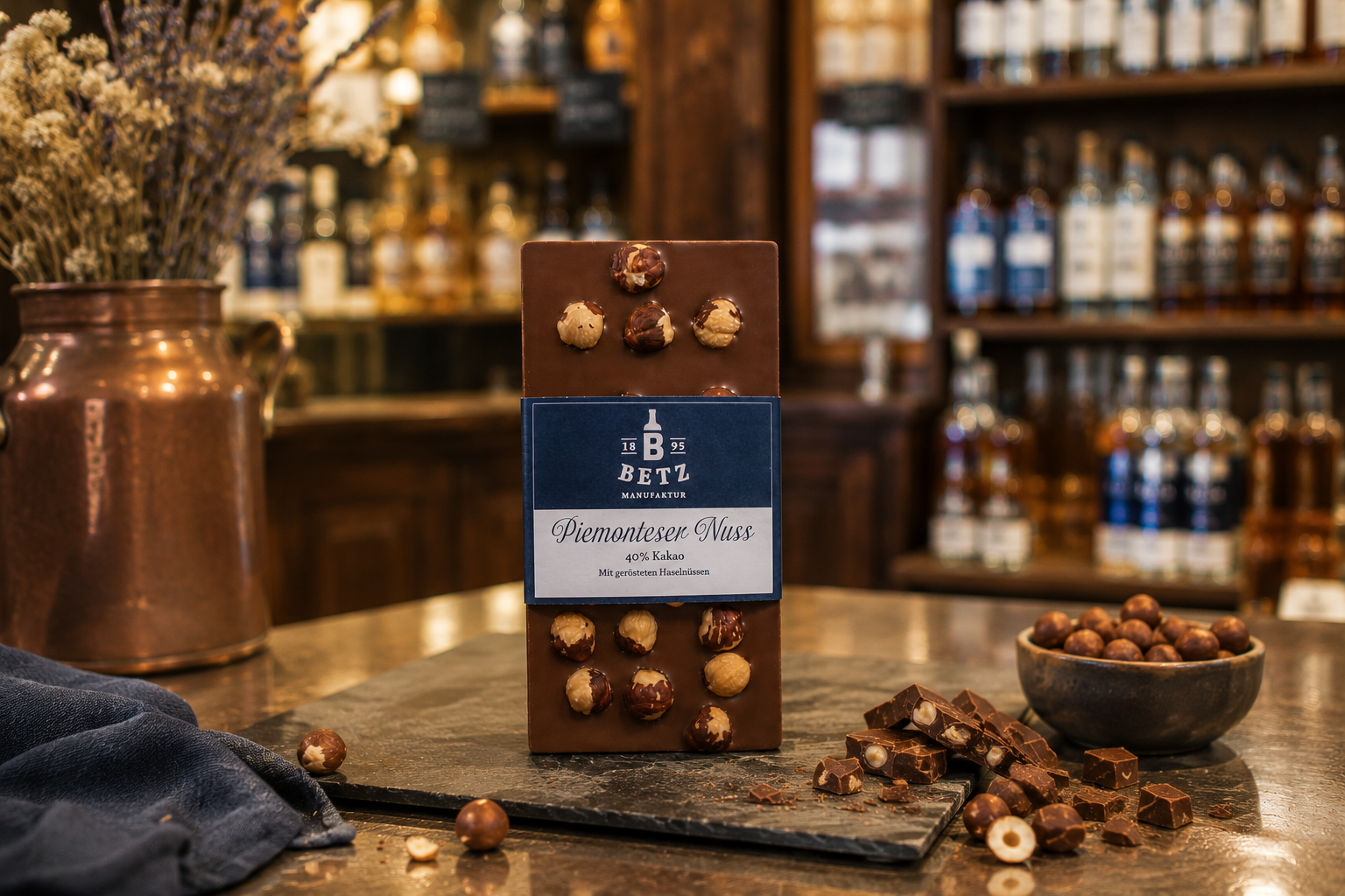 Schokolade "Piemonteser Nuss" 100 g, handgeschöpft