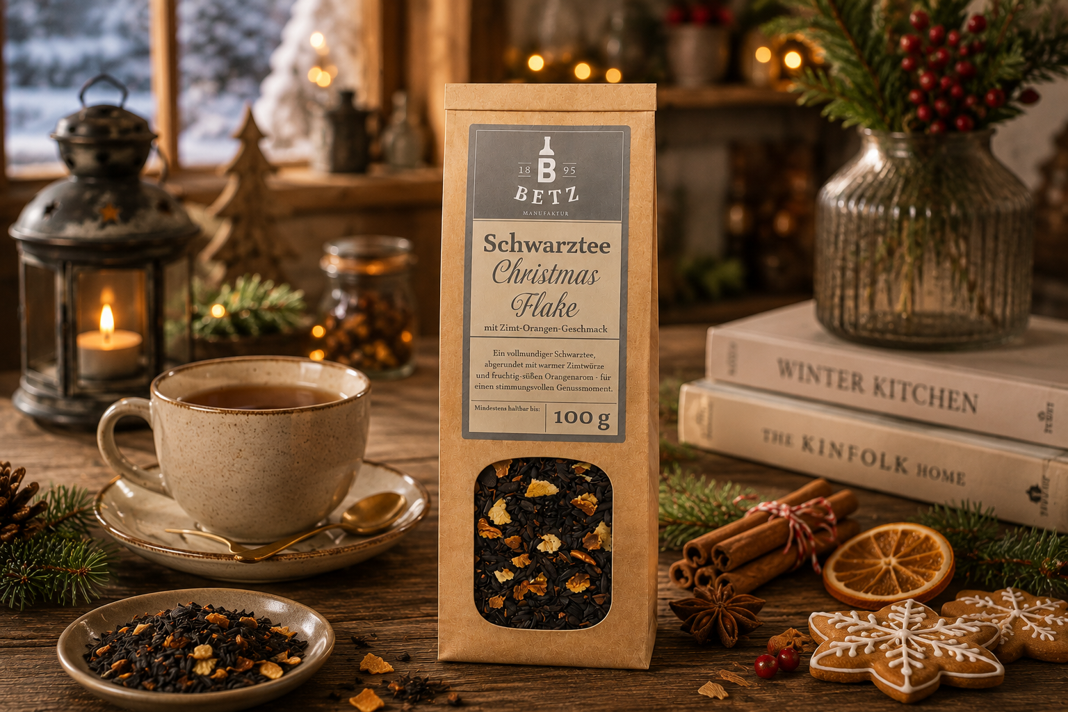 Schwarztee "Christmas Flake" in Papiertüte