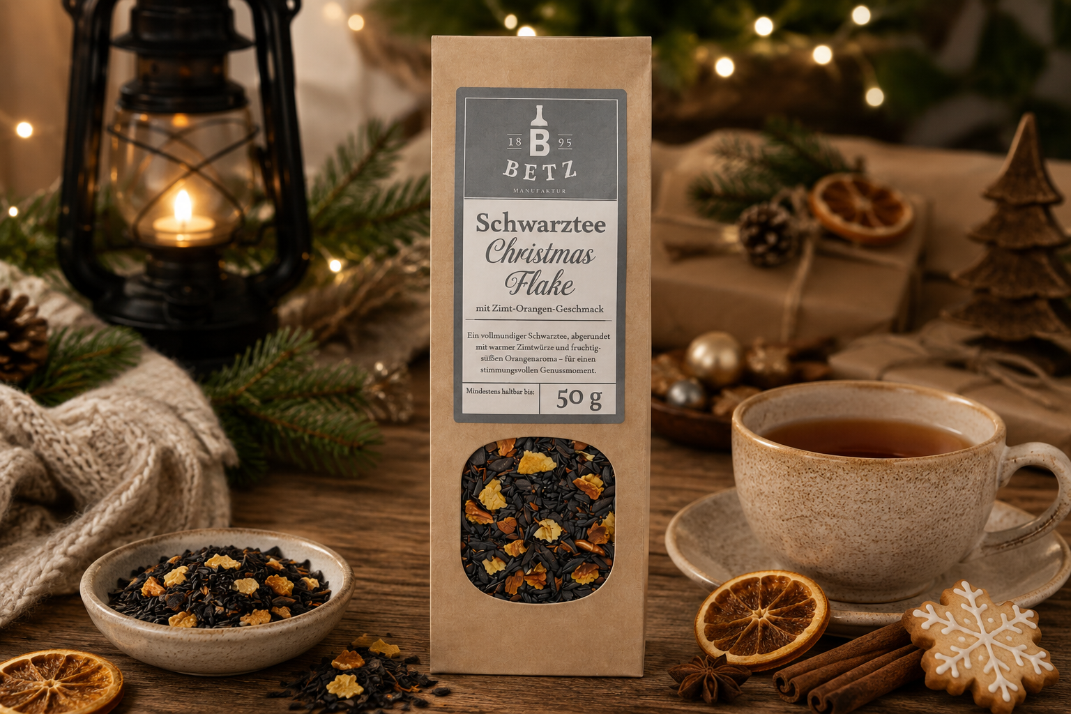 Schwarztee "Christmas Flake" in Papiertüte