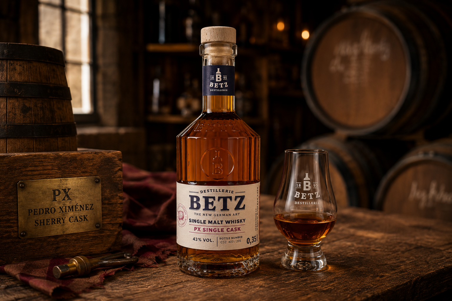 Single Malt Whisky, PX Single Cask 43 % vol.