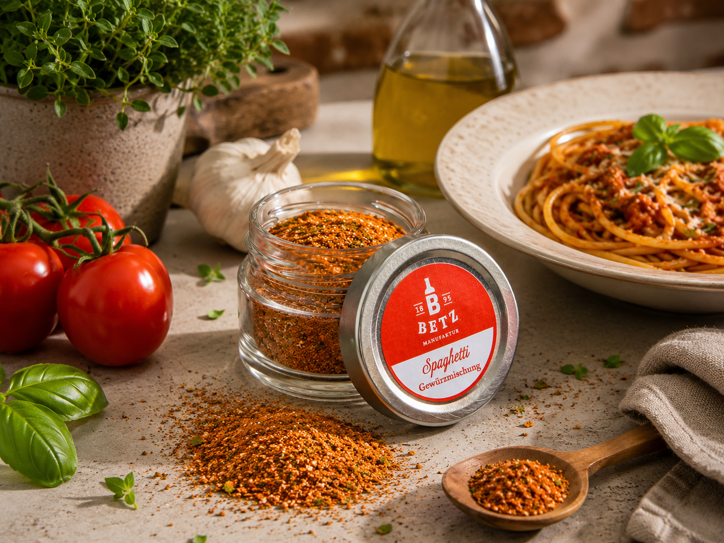 Spaghetti Gewürzmischung im Schraubglas, 30 g