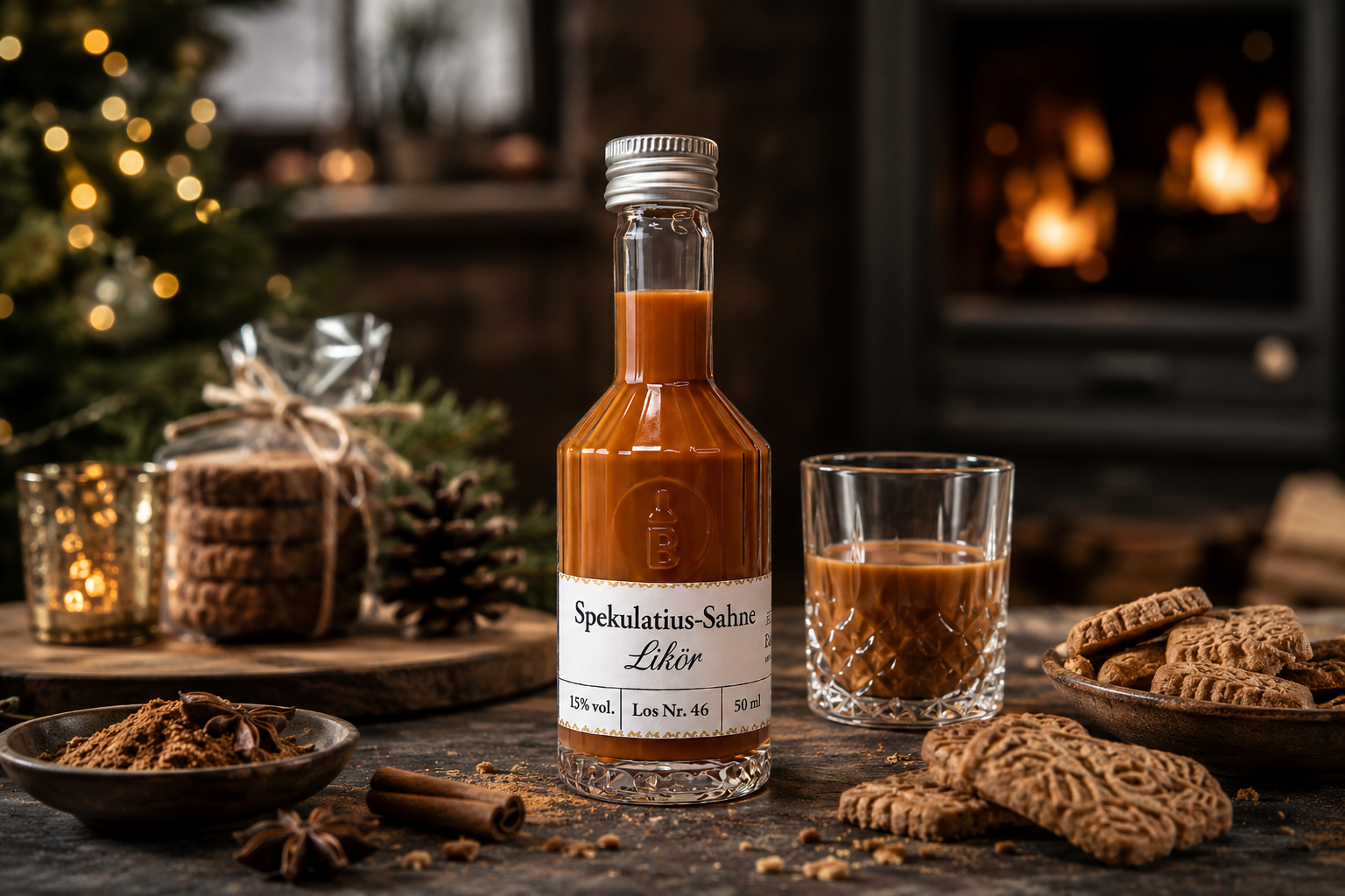 Spekulatius-Sahne-Likör 50 ml, 15 % vol.