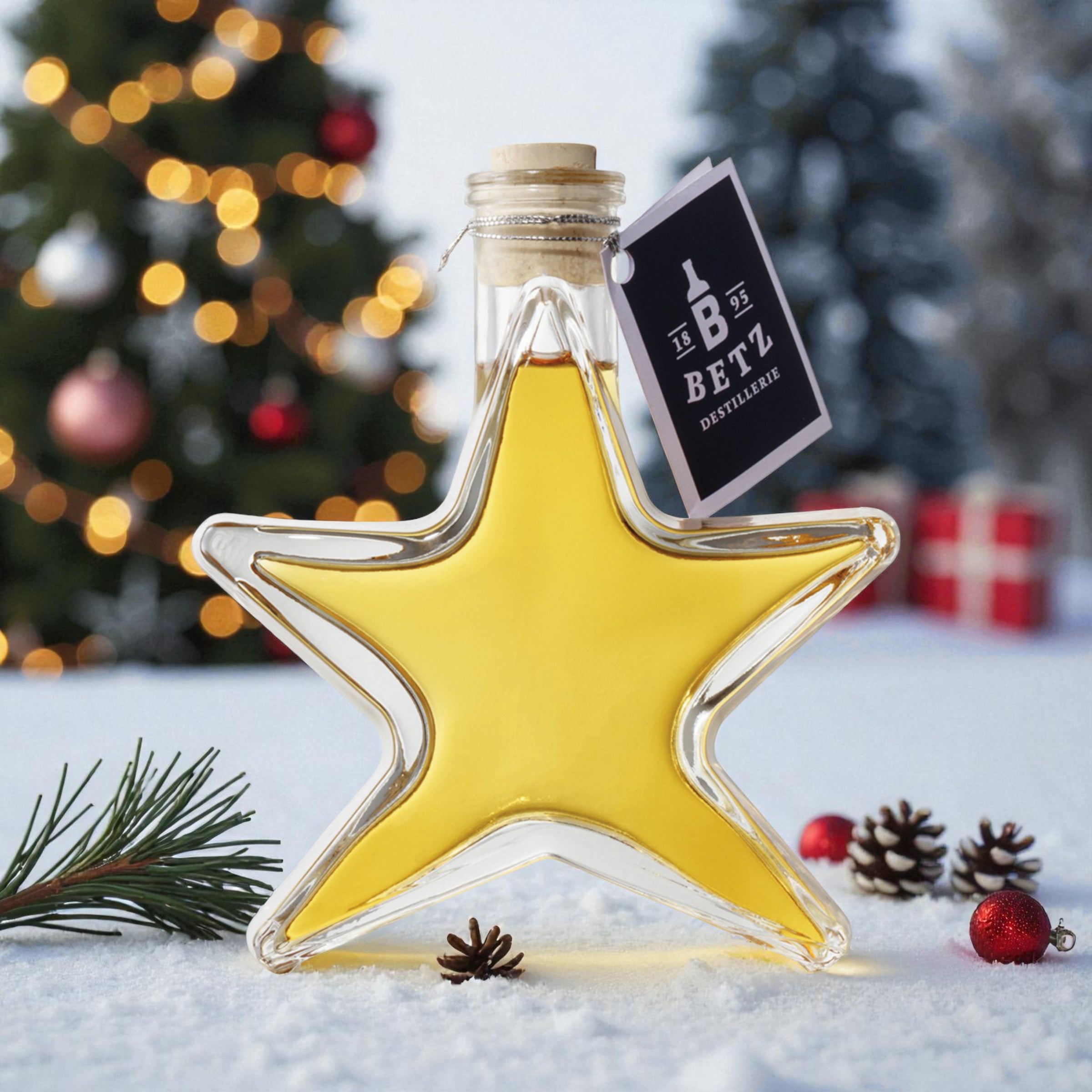 Weihnachtslikör 20 % vol. in Motivflasche Stern