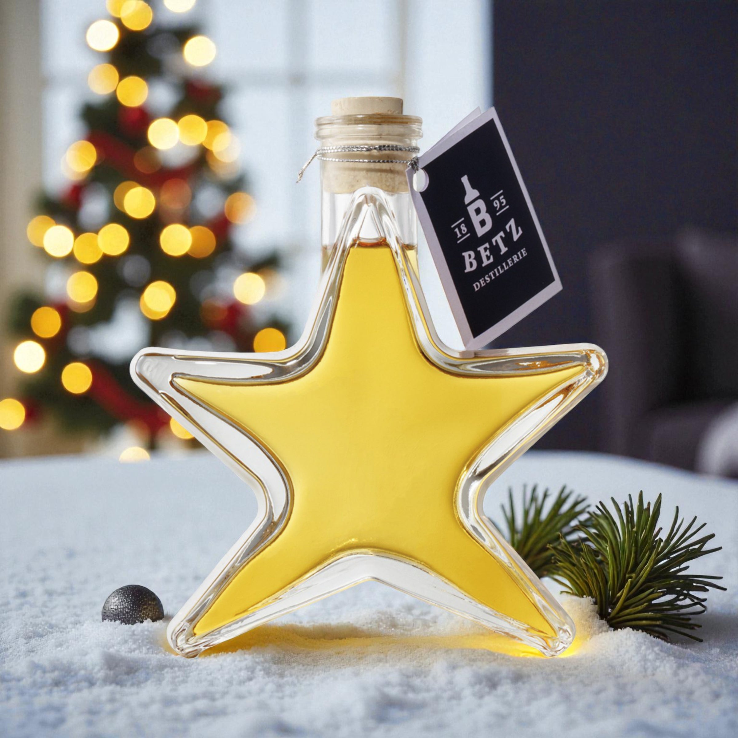 Weihnachtslikör 20 % vol. in Motivflasche Stern