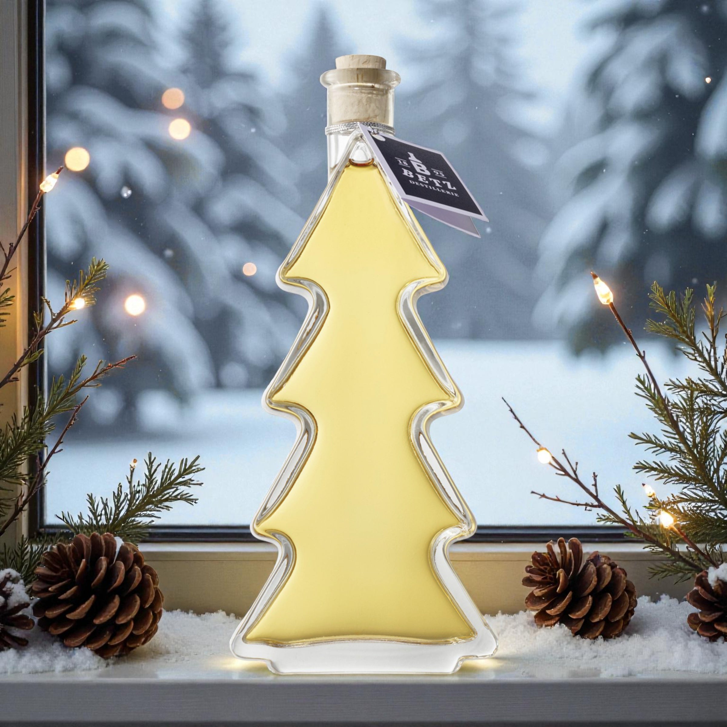 Weihnachtslikör 20 % vol. in Motivflasche Tannenbaum