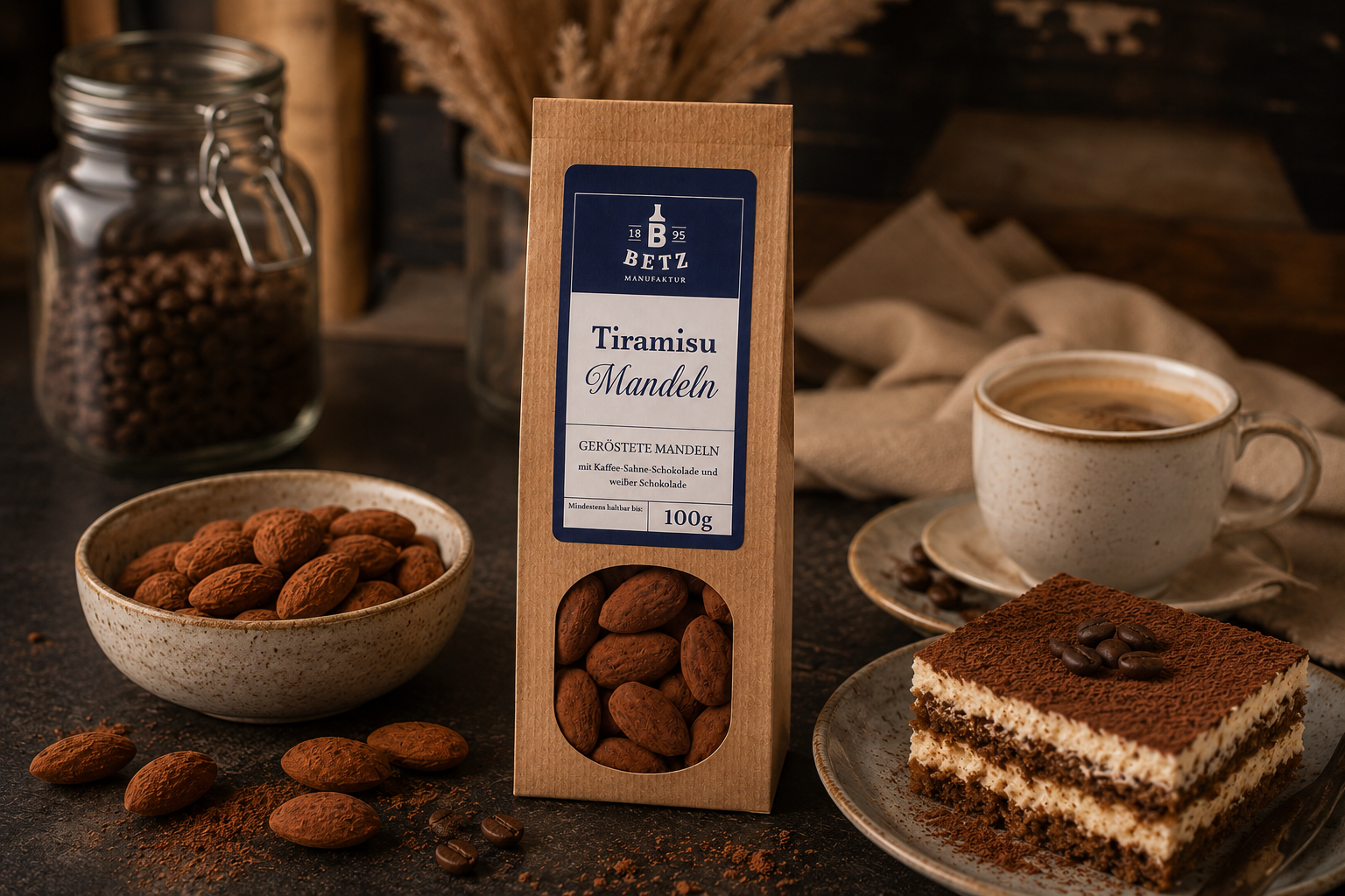 Tiramisu-Mandeln 100 g in Papiertüte