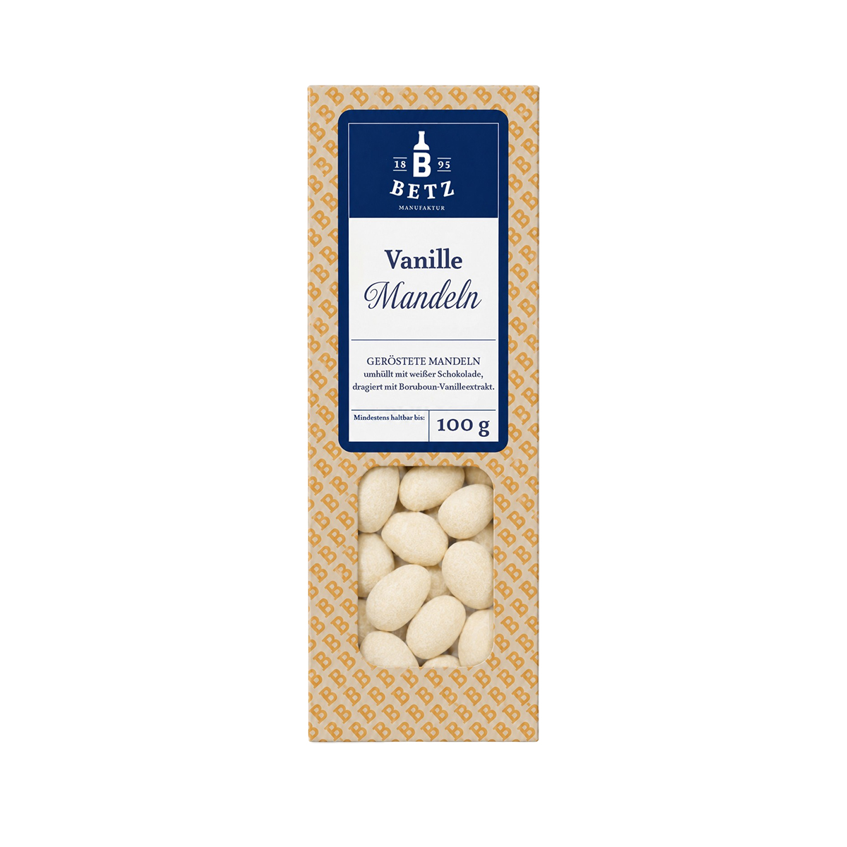 Vanille-Mandeln 100 g in Präsentkartonage
