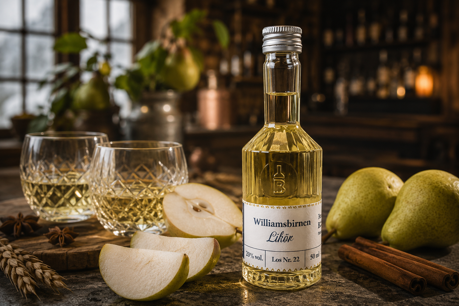 Williams Birnen Likör 50 ml, 20 % vol.