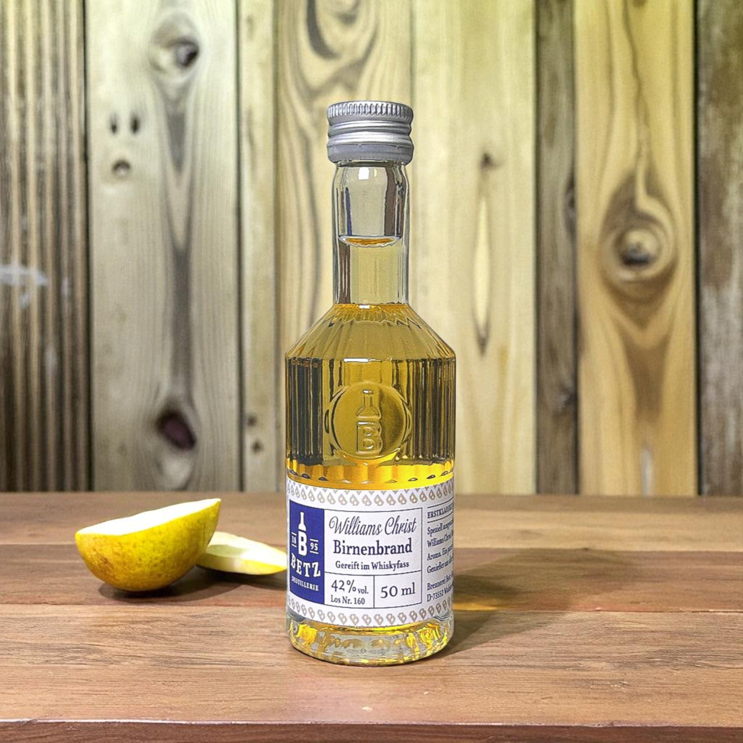Edler Williams Christ Birnenbrand gereift im Whiskyfass 50 ml, 42 % vol.