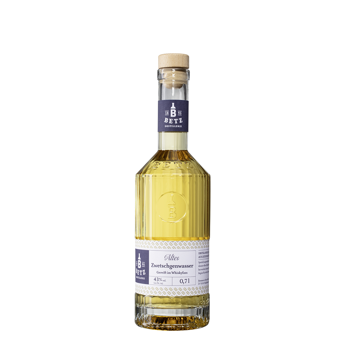 Altes Zwetschgenwasser gereift im Whiskyfass, 43 % vol.