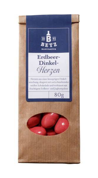 Erdbeer-Dinkel-Herzen 80 g