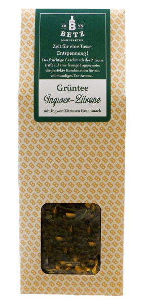 Grüntee "Ingwer-Zitrone", 65 g in Präsentkartonage