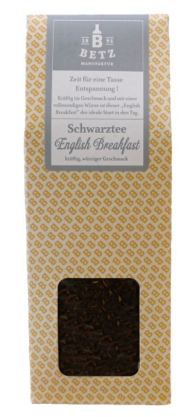 Schwarzer Tee "English Breakfast", 100 g in Präsentkartonage