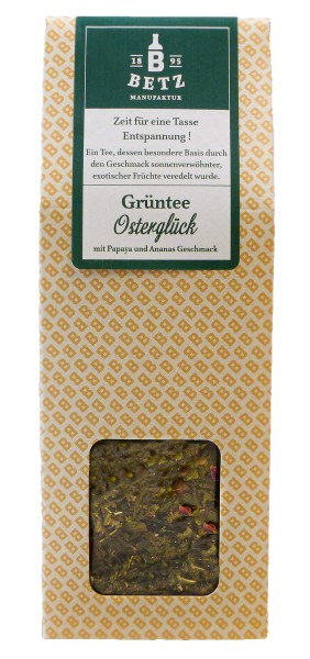 Grüntee "Osterglück", 80 g in Präsentkartonage