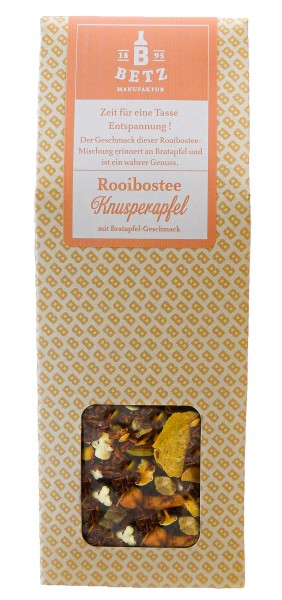 Rooibostee "Knusperapfel", 100 g in Präsentkartonage