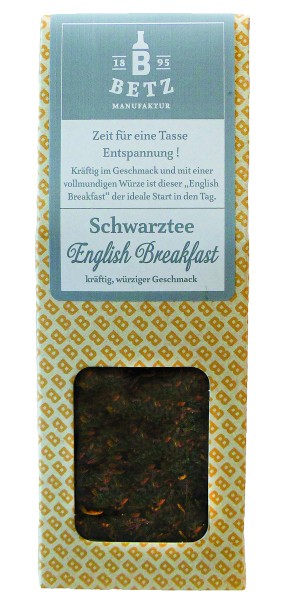 Schwarzer Tee "English Breakfast", 50 g in Präsentkartonage