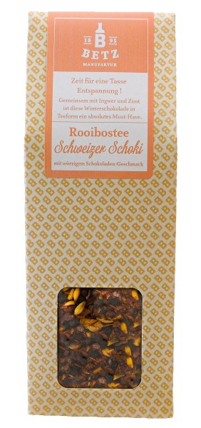 Rooibostee "Schweizer Schoki", 100 g in Präsentkartonage