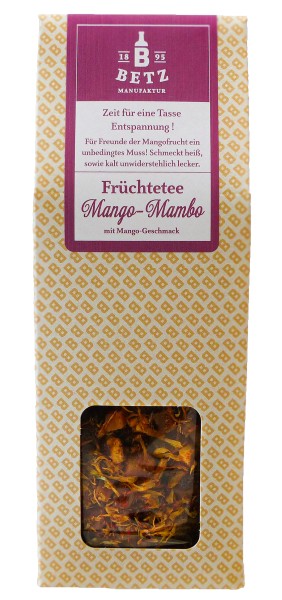 Früchtetee "Mango Mambo", 100 g in Präsentkartonage