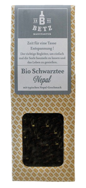 BIO Schwarztee "Golden Nepal", 35 g in Präsentkartonage