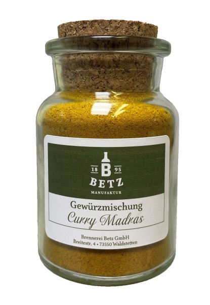 Gewürzglas mit Korken Curry Madras, 65 g